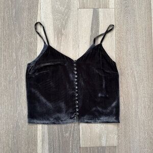 Madewell dark grey velvet tank top size 8
